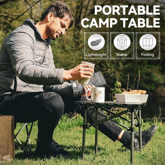 Collapsible Camping Table with Carry Bag and Flat Top, L and XL Options