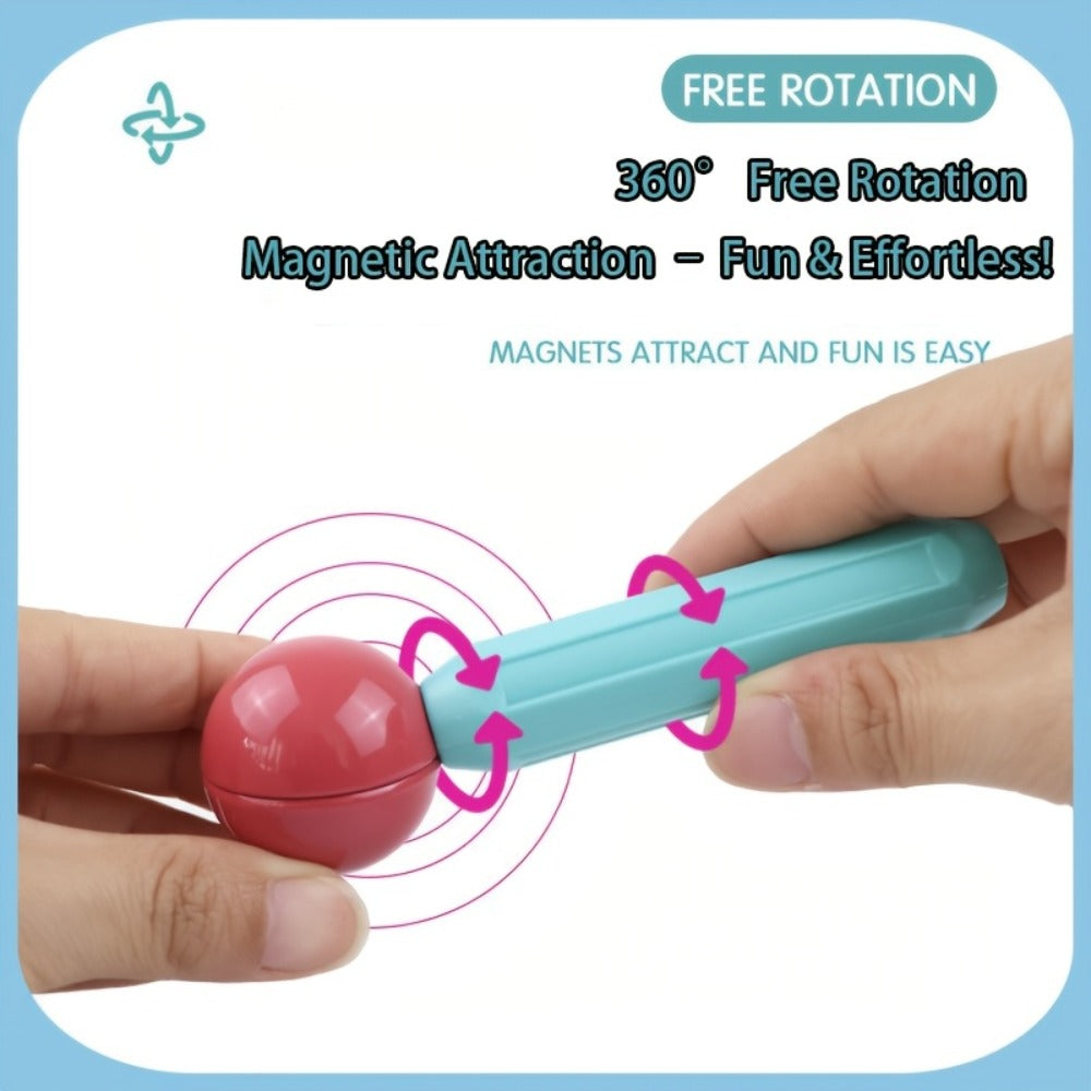 Magnetic Building Sticks Set, 62 Pcs 3D Magnetic Sticks and Balls for Kids Ages 3+