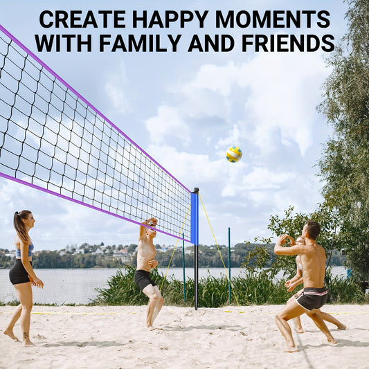 Portable Volleyball Net System FPBV3203 with Adjustable Height, Poles and Carry Bag