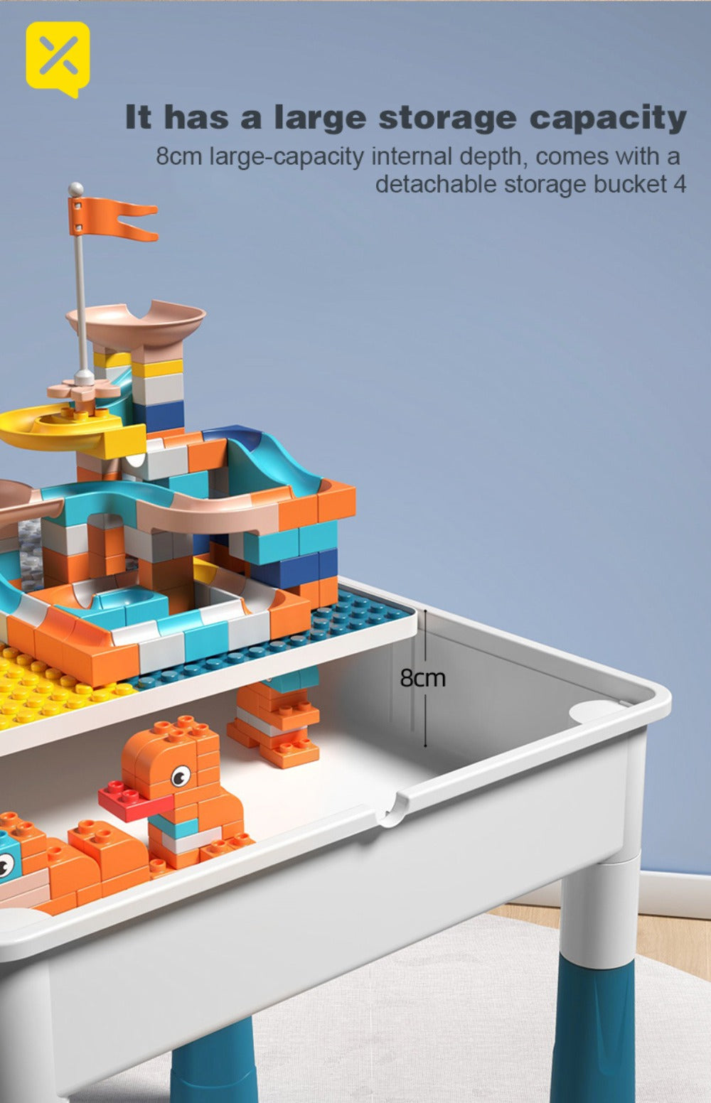Kids Building Block Activity Table, Include Blocks or New Style 2