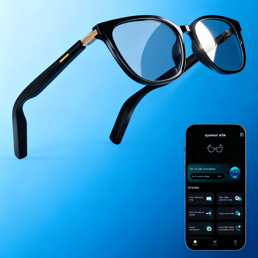 164-Language Translation Glasses with Real-Time AI Voice Translator – Bluetooth Music & Calls | AI Voice Assistant | Indoor & Driving Use | Unisex Smart Eyewear Multiple Colors | Travel Business Gift