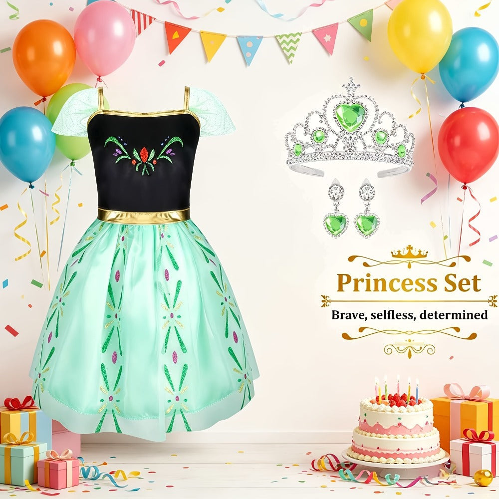 Princess Dress-Up Costume Set with Role-Play Outfits and Accessories