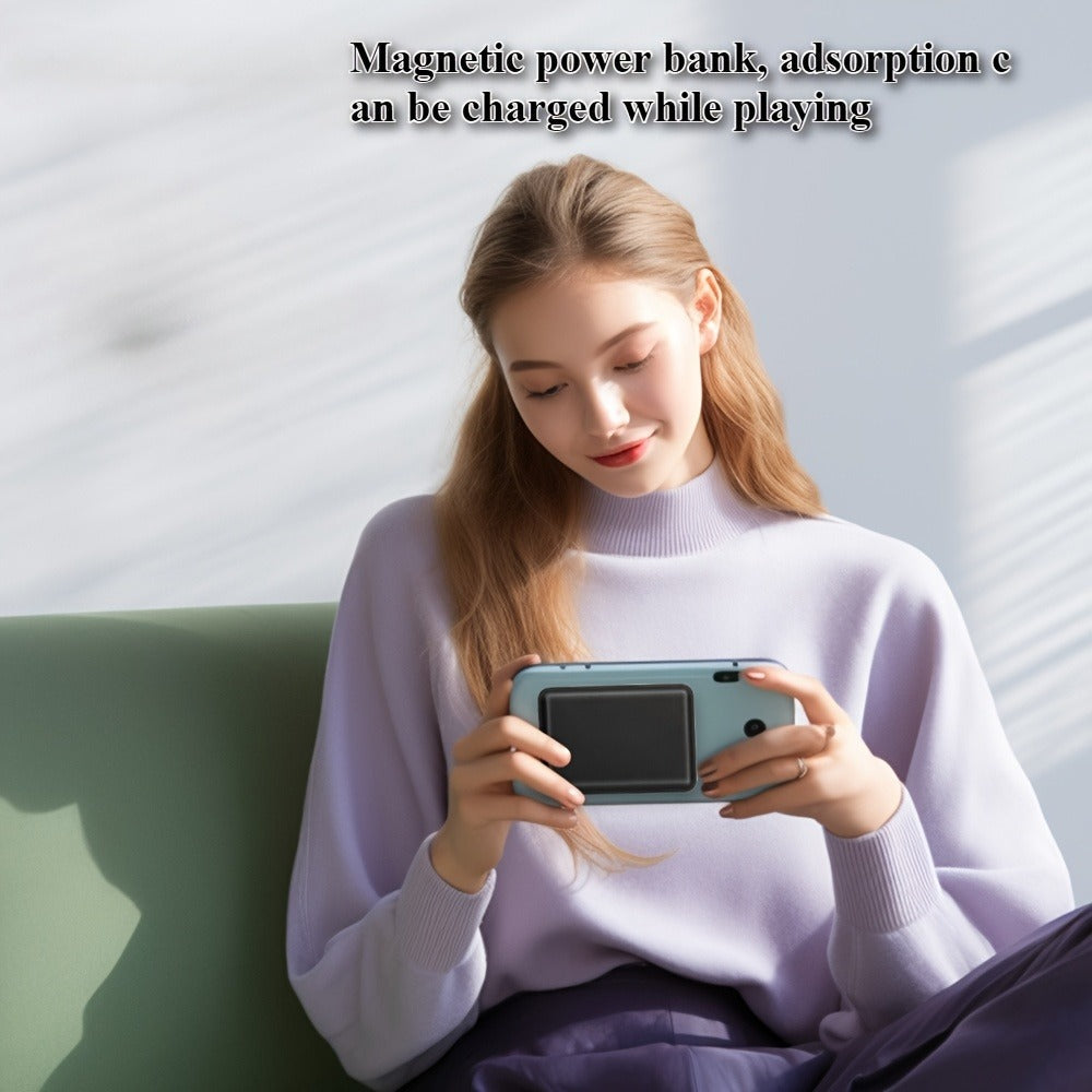 Magnetic Wireless Power Bank 5000mAh Dual Mode – 5W Wireless & 10W Wired Output, USB-C In/Out, Portable Mini Charger for iPhone 17 16 15 14 Android Samsung, Slim Pocket Travel Battery Pack