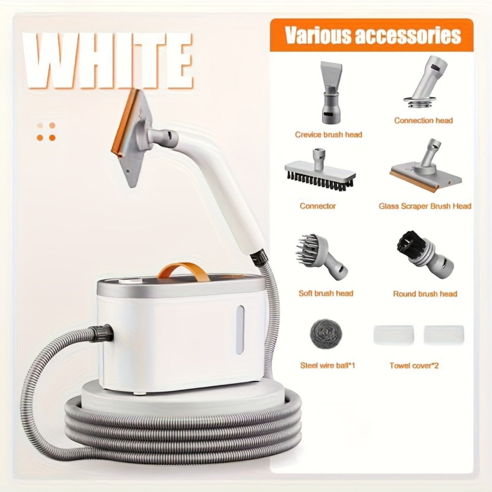 Handheld Steam Cleaner 1200W High Pressure Portable Steam Cleaning Machine for Home, Car, Upholstery, Floors & Gaps - High Power Water Tank, Multi-Surface Steamer with Storage Bag, Regular & Pro Edition