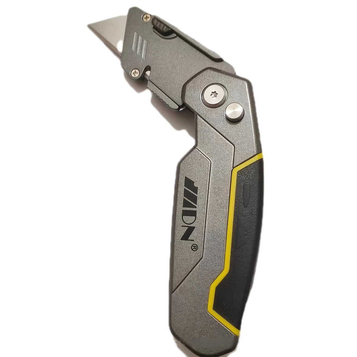 Folding Utility Knife Aluminum Alloy Multifunctional EDC Box Cutter with Screwdriver Blades 10 Replacement Blades for DIY Camping Outdoor