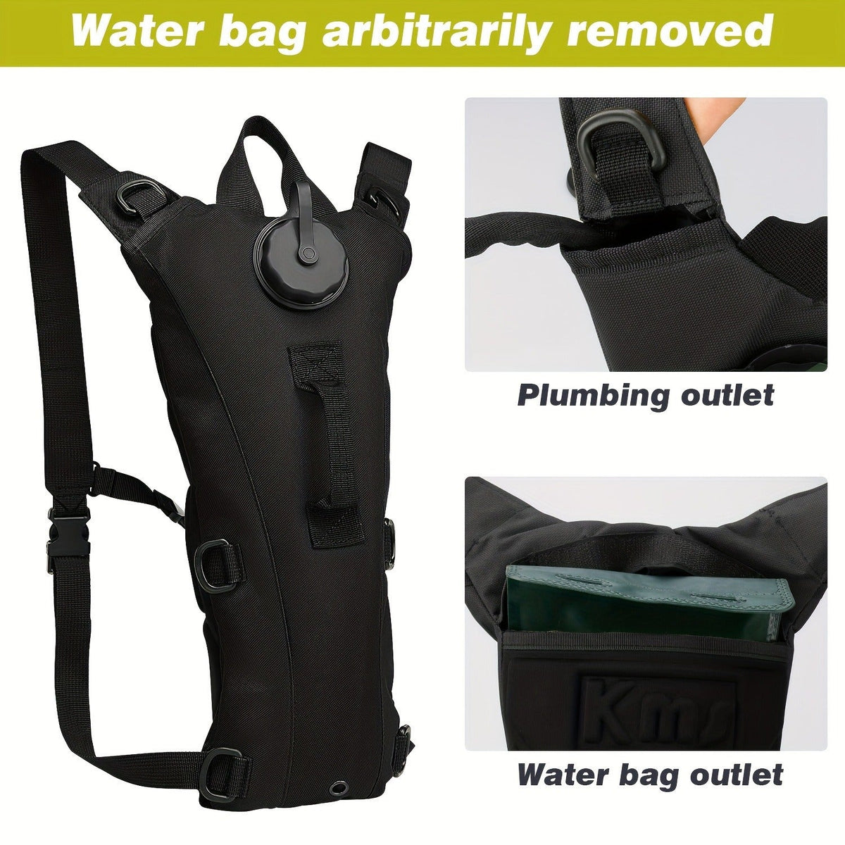Water Bladder Backpack with 3L & 101.44oz BPA-Free Bladder – Oxford Cloth Hydration Pack for Hiking, Camping & Outdoor Adventures, Multiple Colors Available