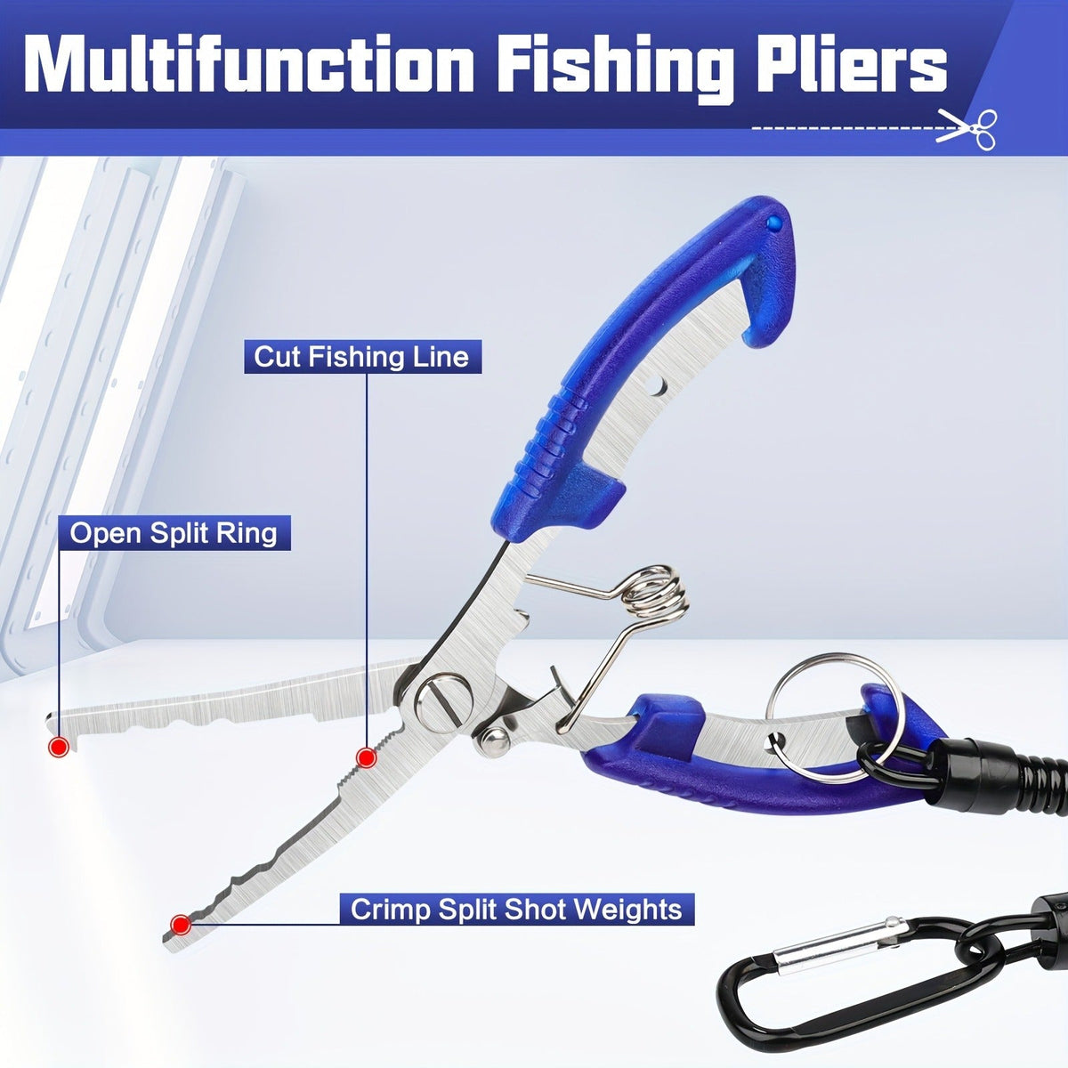Fishing Tool Set 6pcs – Pliers, Fish Lip Gripper, Scale, Hook Remover, Saltwater & Freshwater Tackle Accessories Kit for Anglers, Durable Polycarbonate Multi-Function Fishing Gear Gift Set