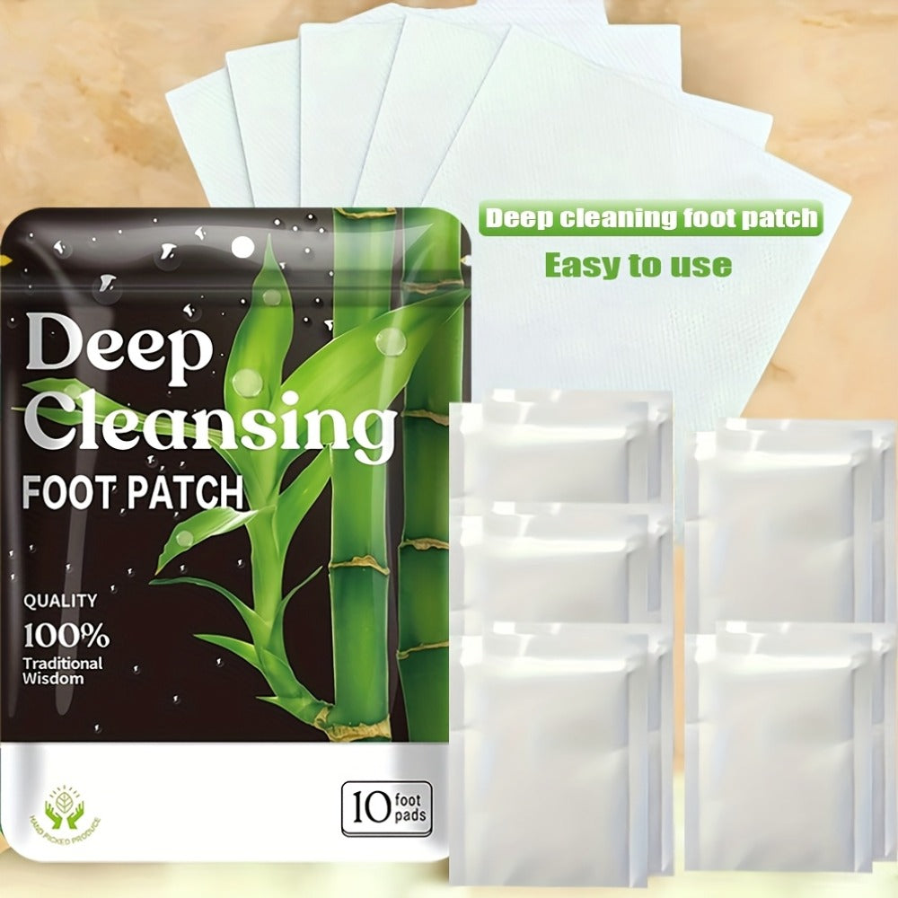 Foot Detox Pads 100pcs Overnight Bamboo Vinegar & Ginger Powder — Deep Cleansing Alcohol-Free Natural Plant Patches, Moisturizing Foot Care for Women, Winter Wellness & Daily Use Gift
