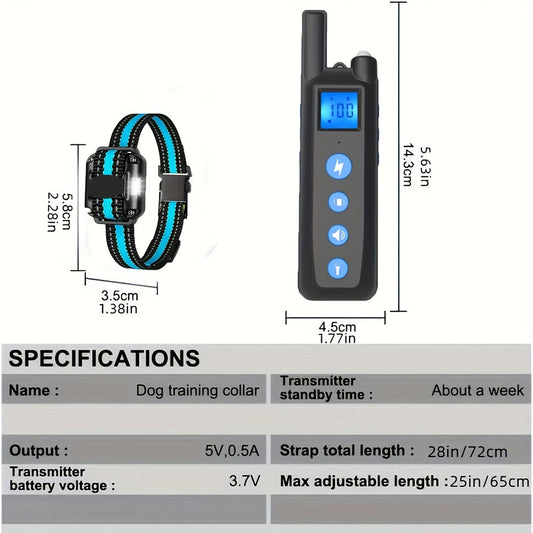 Remote Dog Training Collar with Sound & Vibration, Rechargeable 1-, 2- or 3-Dog Sets