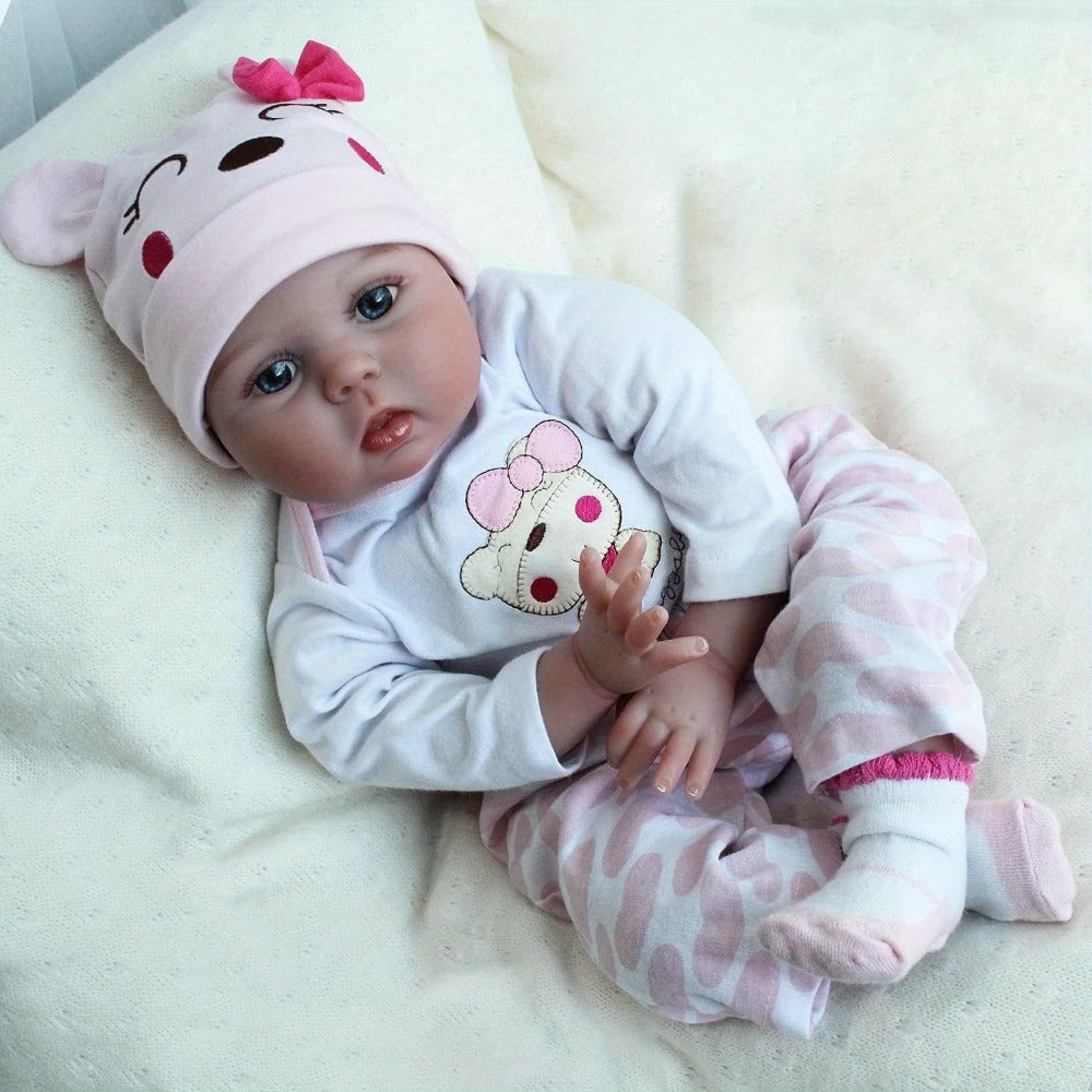 22-Inch Sleeping Reborn Baby Doll with Cloth Body and Vinyl Limbs