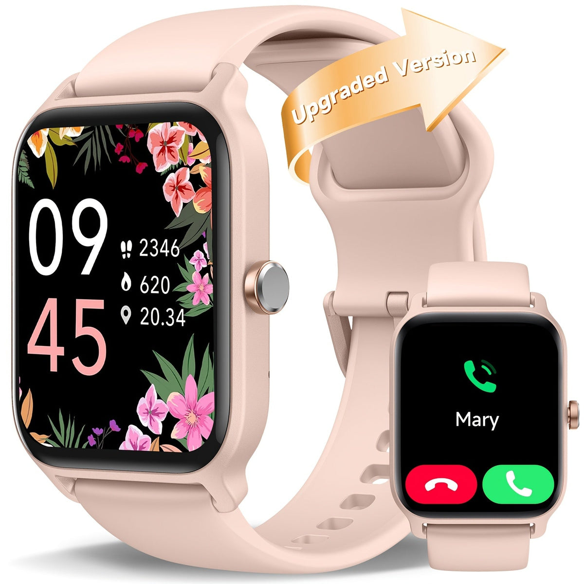 Smartwatch with Built-in Alexa FAWEIO 1.8" HD Touch Screen, Bluetooth Calling, 100+ Sport Modes, Fitness Tracker Heart Rate Sleep Monitor, Compatible with iPhone & Android – Smart Watch for Women Men 14 Colors
