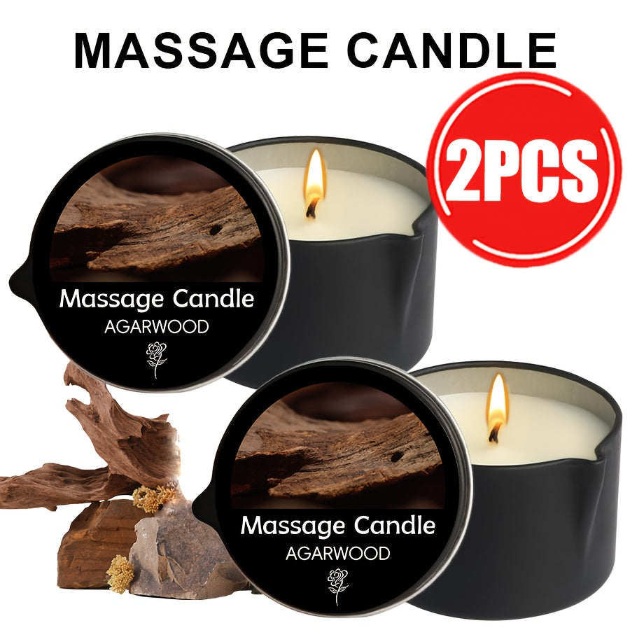 Massage Oil Candle 2-in-1 Soy Wax Scented Candle with Essential Oil Warm Moisturizing Body Lotion 20+ Scents Spa Pedicure Nail Salon Wedding Valentine Gift for Women
