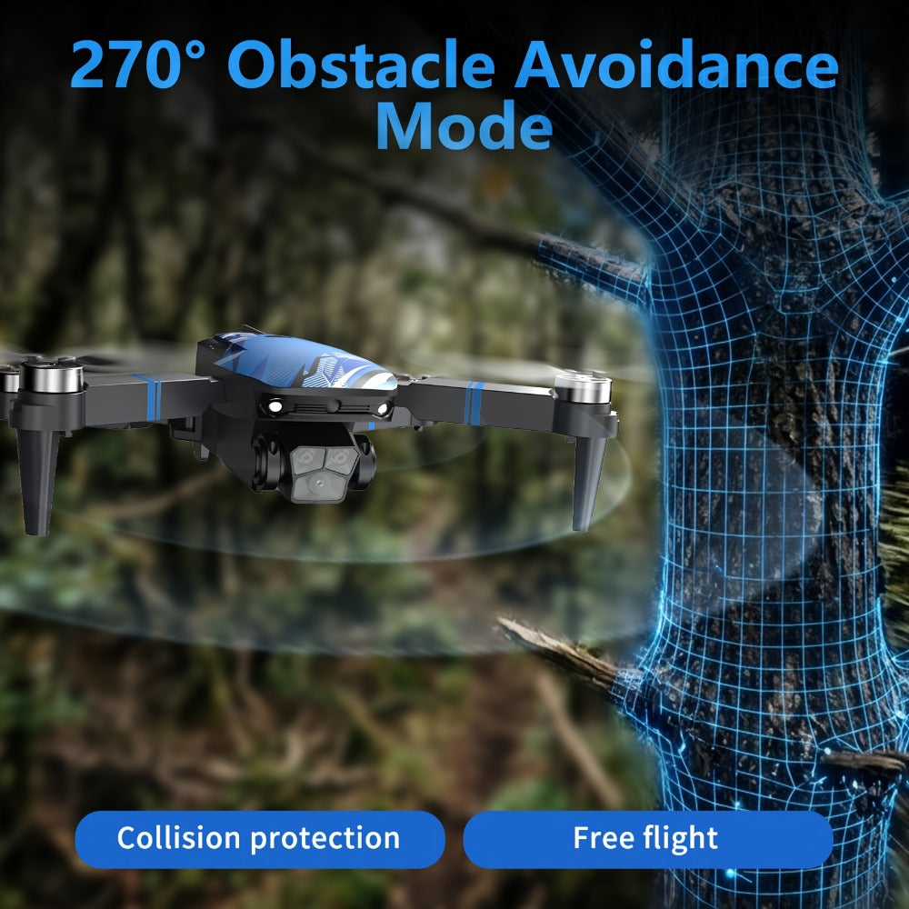 270° Obstacle Avoidance Drone with 2.8" LCD Screen Remote – Dual Cameras Brushless Motor Altitude Hold 3D Flips Headless Mode Foldable RC Quadcopter Beginner Adult Indoor Outdoor Gift for Kids Teens