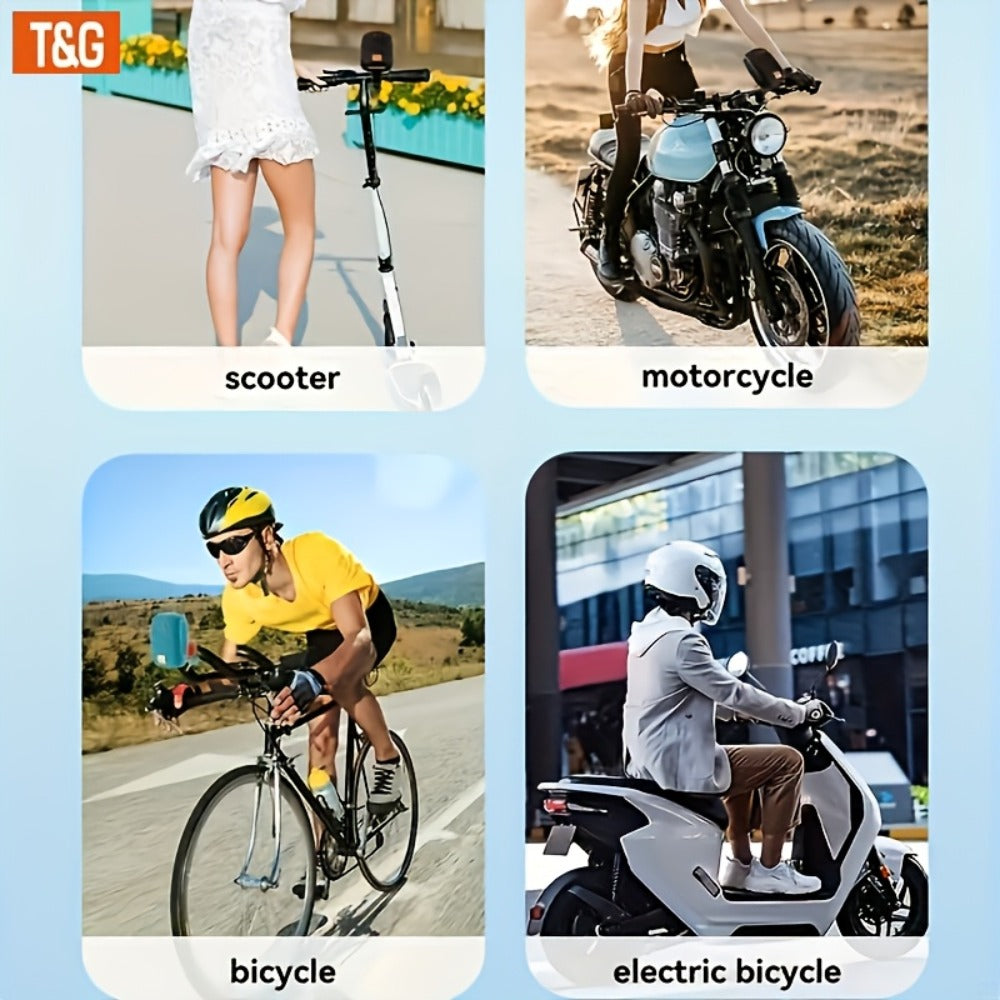 T&G 392 IPX5 Waterproof Cycling Bluetooth Speaker – Compact Outdoor Wireless Speaker with TWS Stereo, FM Radio, TF Card & USB Drive Support, Type-C Charging, Compatible with Phone & Tablet