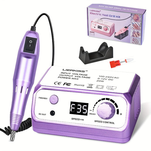 Electric Nail Drill Kit, 35,000 RPM with 100 Sanding Bands and Drill Bits