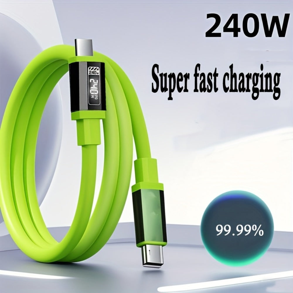 2-Pack USB-C to USB-C Super Fast Charging Cable with Data Transfer, Matcha Green, for Android Samsung Galaxy Google Pixel Xiaomi Redmi OPPO Vivo, Home Travel Car Charger Cord