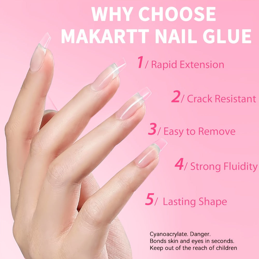 Acrylic Nail Glue Set 14 Pcs No Lamp Quick Dry Super Strong Bond — 12×2ml + 2×7ml Bulk Pack for Press On Nails, Fake Nails, Rhinestones & Nail Art Repair | Long-Lasting DIY & Salon Adhesive for Women