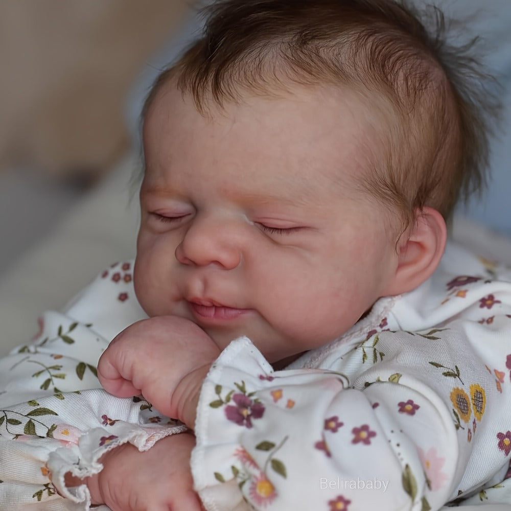 19-Inch Full Vinyl Reborn Baby Doll with Rooted Hair and Accessories