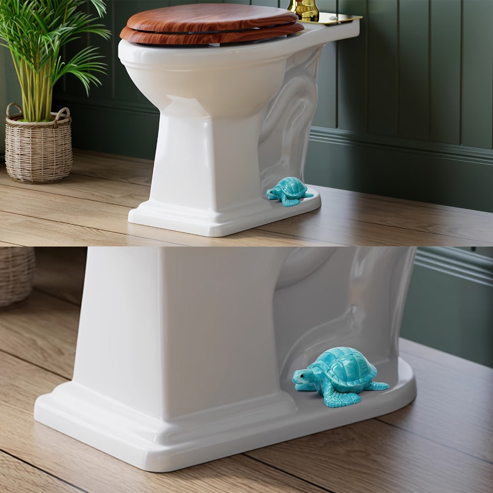 Decorative Toilet Bolt Covers Sea Turtle - 2pcs Cute Coastal Bathroom Decor Toilet Bolt Caps, Easy Install Fun Bathroom Accessories, Toilet Screw Cover Replacement Parts, Blue & Green Options