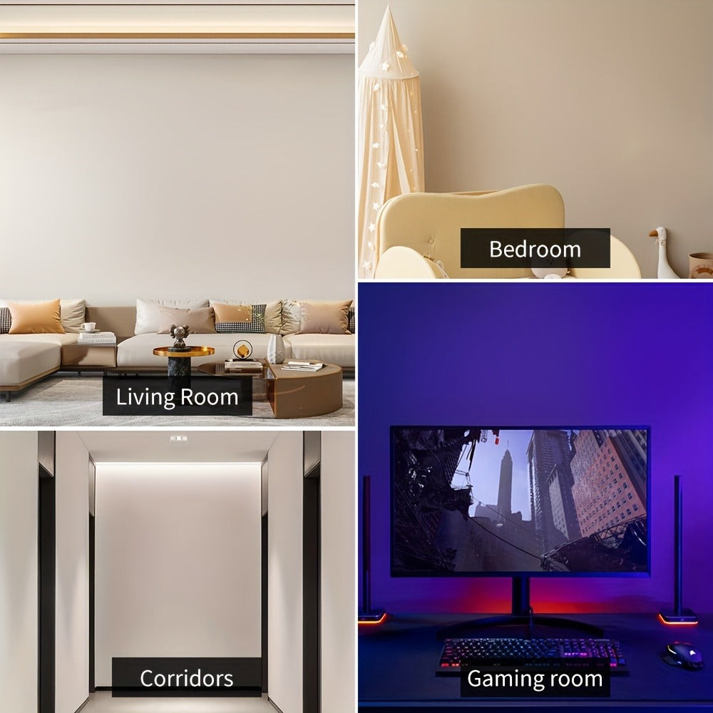 Eagle LED Wall Lamp – Colorful Ambient Night Light with Motion Sensor, Rechargeable Battery, Remote Control & Magnetic Wall Mount for Bedroom Living Room Corridor Hallway Decor (Black)