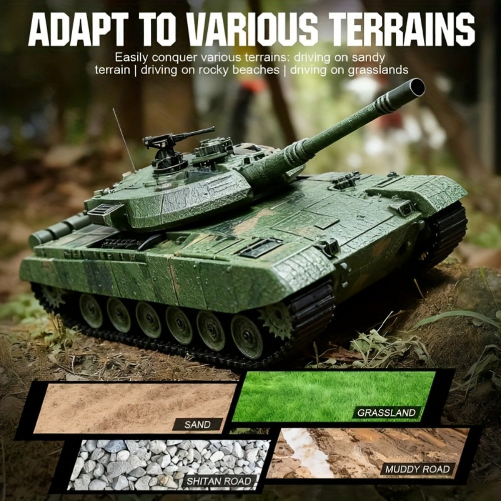 1:16 RC Armored Tank, Tracked All-Terrain Military Model