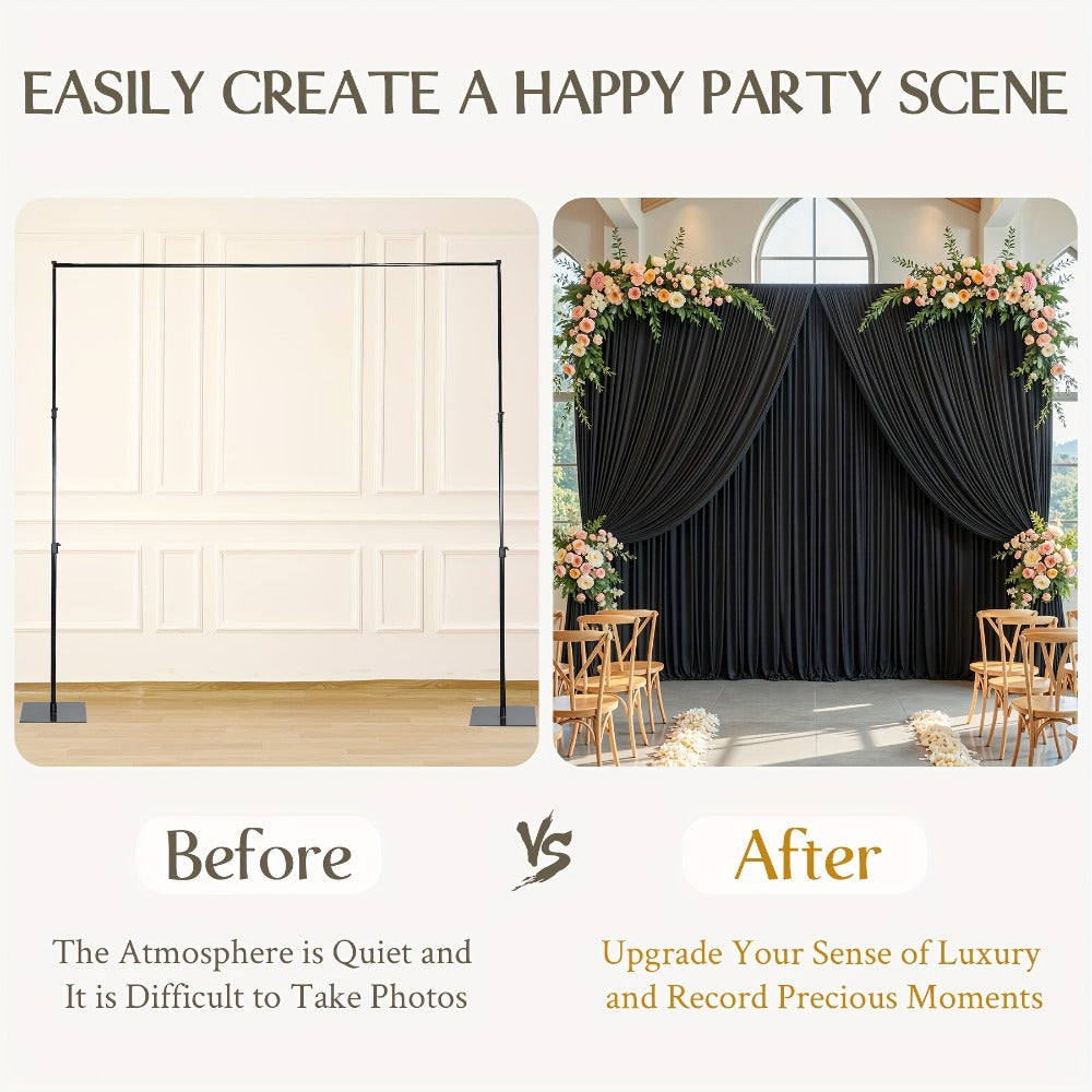4-Pack 5x10ft Elegant Spandex Photography Backdrop | Wear-Resistant, Wrinkle-Free, Soft & Opaque Party Decoration Banners for Weddings, Birthdays, Stages, Exhibitions & Events