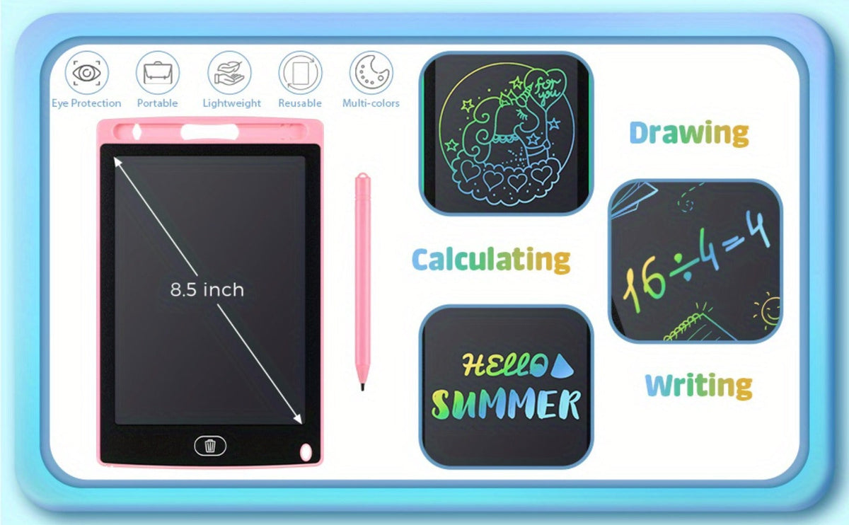LCD Drawing Board 20 Pack for Kids 8.5 Inch Reusable Erasable Doodle Pad Electronic Writing Tablet Educational Toy for Ages 3-8 Boys Girls Classroom Party Favor