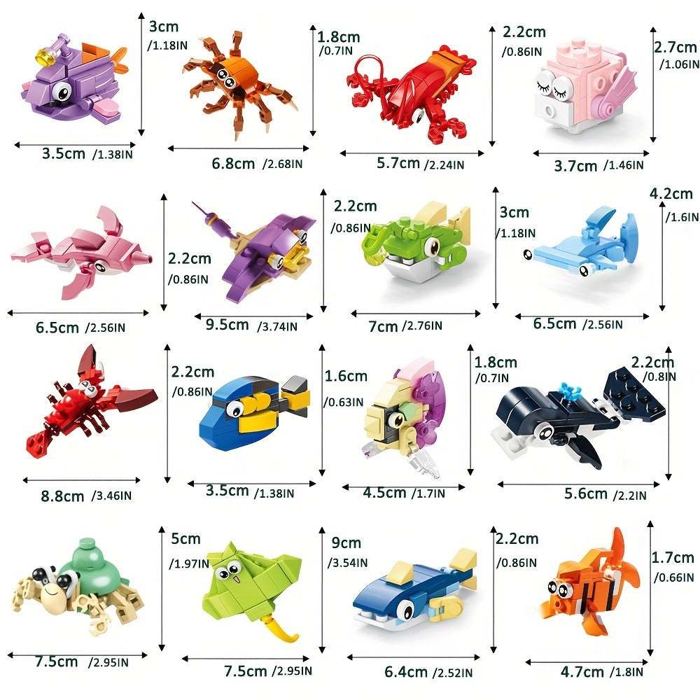 30-Pack Ocean Mini Building Block Sets for Party Favors