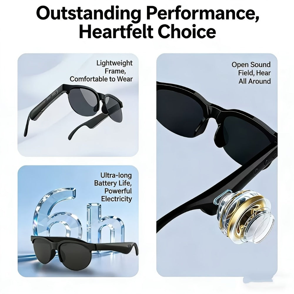 AI Translator Smart Glasses with Real-Time Simultaneous Translation, Photochromic Lenses, Built-In Wireless Earphones, HD Calls & Music – Wearable AI Eyewear for Men & Women