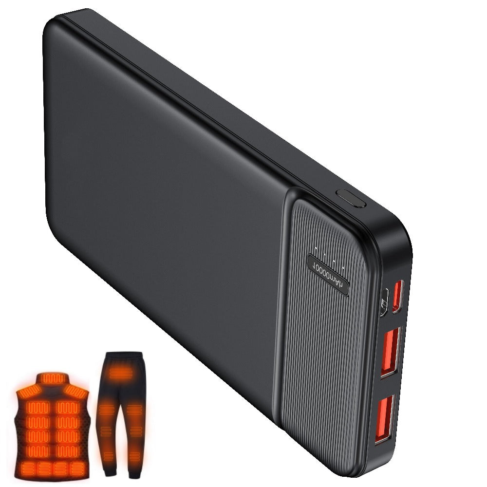 5V Heated Jacket Battery Pack 10000mAh PD 22.5W Quick Charge Portable Power Bank for Heated Vest Heated Gloves Heated Clothes Smartphone Tablet Outdoor Winter Camping Skiing Travel