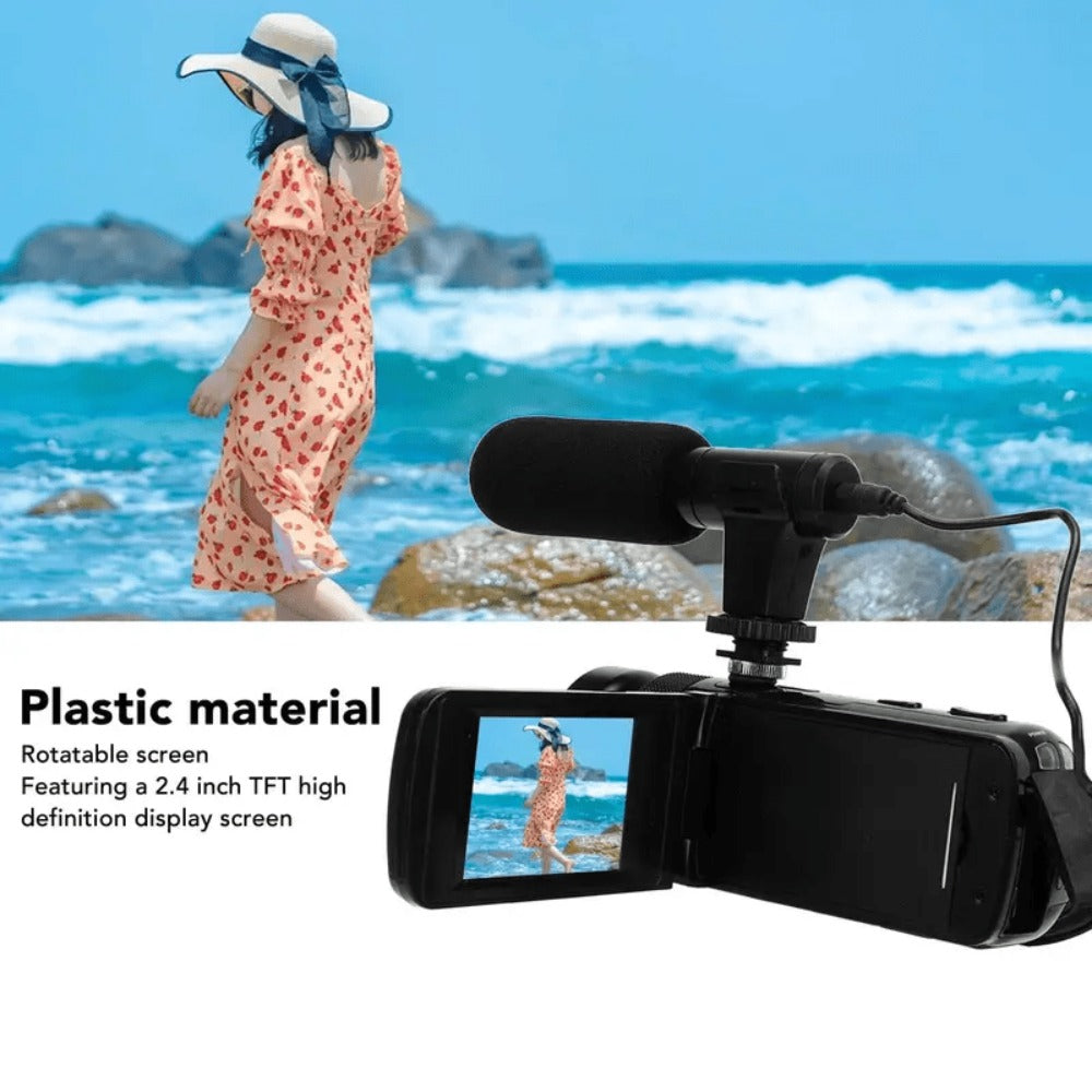 1080P Digital Camera with 2.7" Rotatable Screen 16x Zoom Built-in Mic & Fill Light – 16MP CMOS, 32GB Card, Webcam Function, Self-Timer for Travel, Vlogging, Wedding, Campus & Daily Photography | Gift