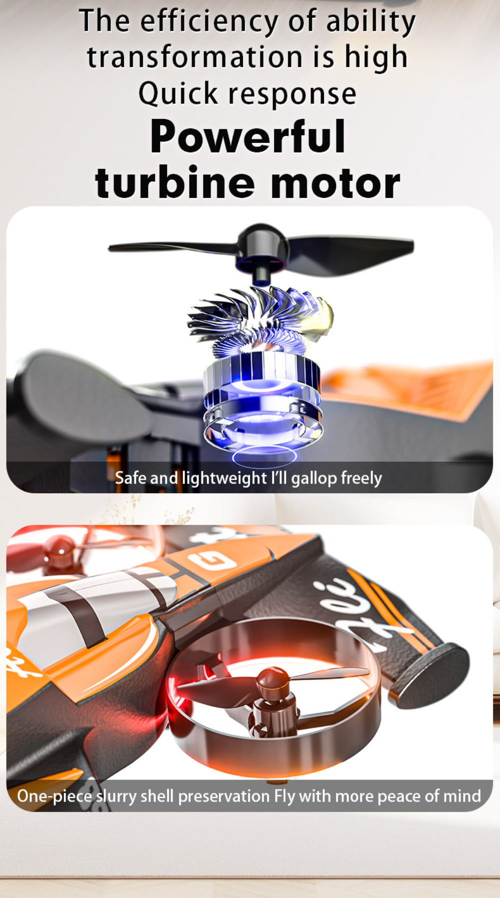 2-in-1 Mini RC Car and Drone Combo Dual Mode Switch One-Touch Takeoff Stable Hover Racing Mode Headless Mode 360° Aerial Flips Dual Batteries | RC Toy Gift for Kids Boys Girls | Birthday Christmas