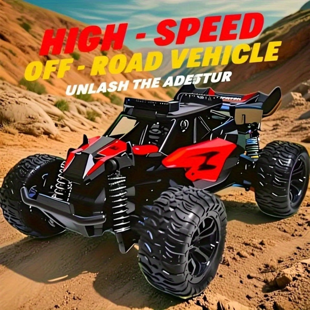 Colorful LED RC Off-Road Car with Red Buggy & Yellow Vehicle Options
