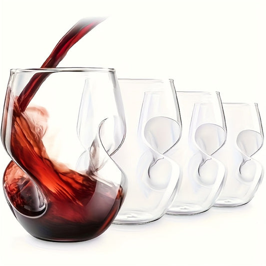 Borosilicate Drinking Glasses, Set of 2, 16 oz with Curved Silhouette