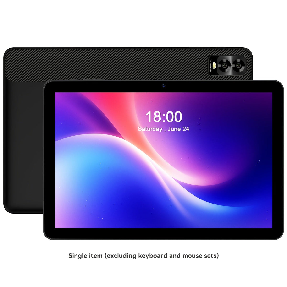 PRITOM Octa-Core Android 14 Tablet 10.1 Inch 8GB RAM 32GB ROM 2-in-1 with Keyboard Mouse Stylus & Protective Case, 1TB Expandable, Dual Camera, No WiFi Offline Tablet PC for Work Study Entertainment
