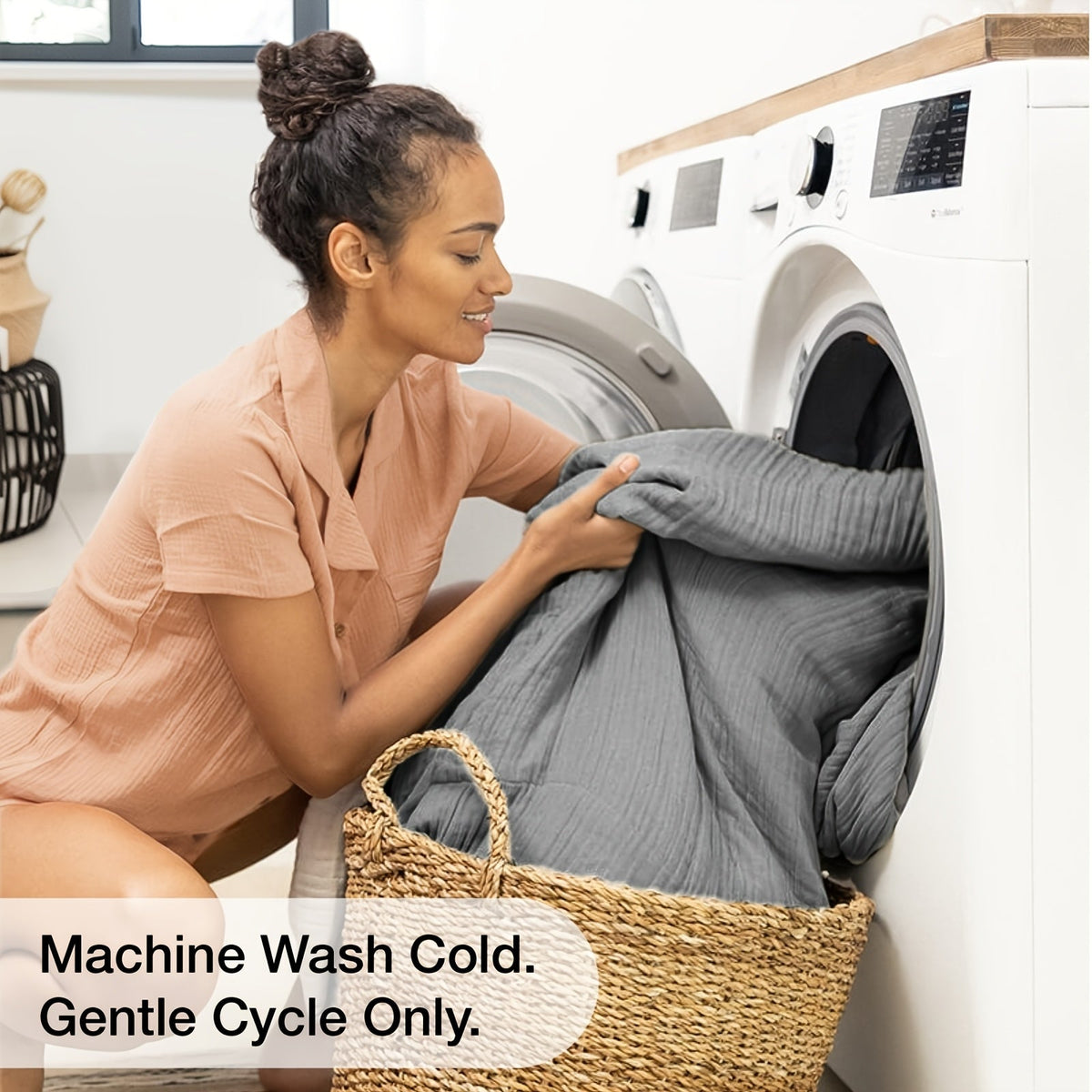 Muslin Blanket 100% Cotton 6-Layer – Breathable Soft Gauze Throw for Couch & Bed, All Season, Machine Washable, 13 Colors, 5 Sizes