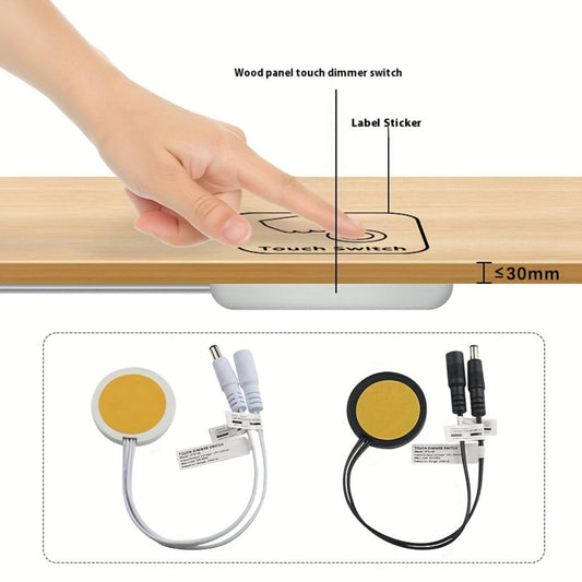 Hidden Touch Sensor LED Dimmer Switch, DC 5-24V 5A, Works Through Wood & Glass