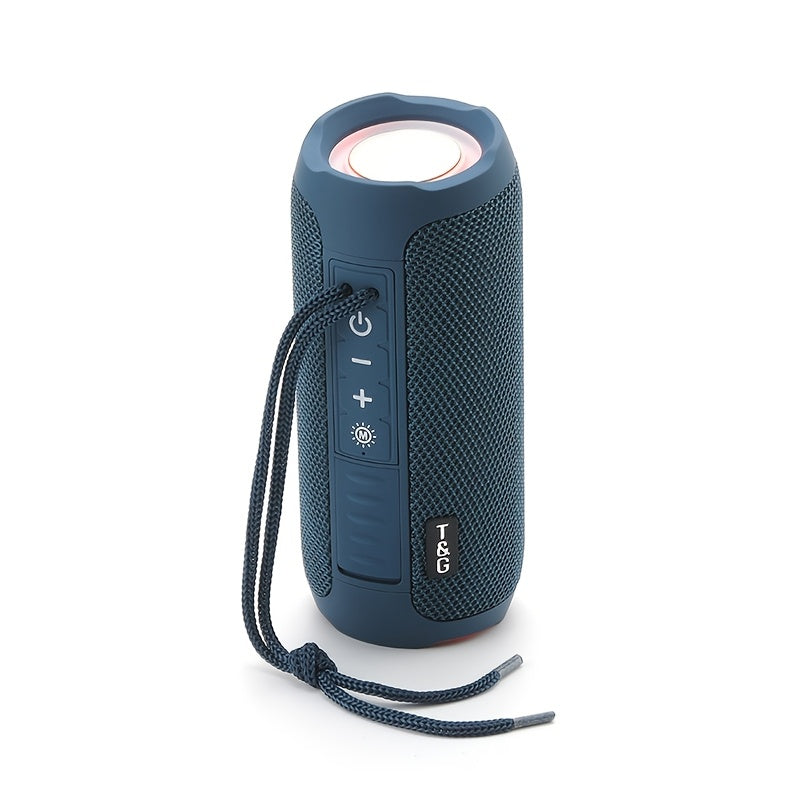 TG227 Portable Bluetooth Speaker with LED Breathing Light, TWS Stereo Sound, USB-C Rechargeable, Wireless Speaker for Outdoor Camping, Hiking, Gatherings