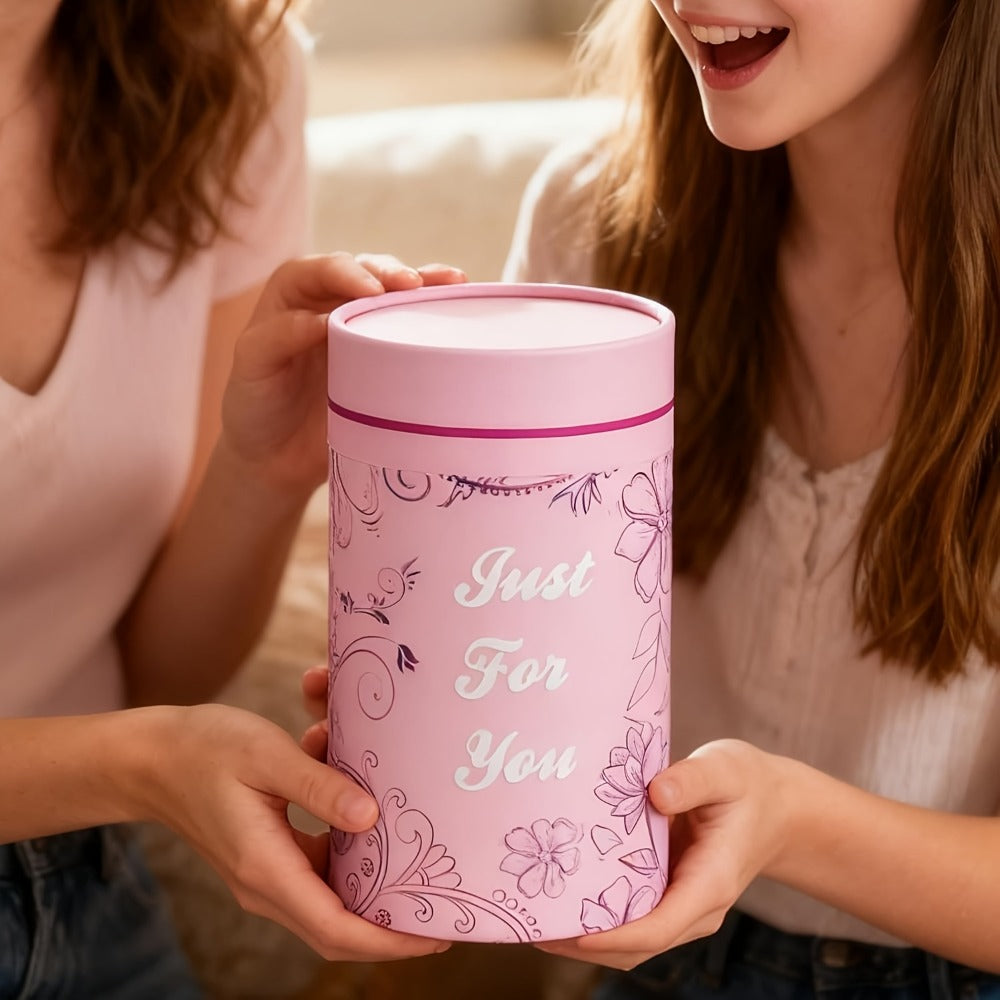 Personalized Wine Glass Gift for Women – A-Z Initial Letter Monogrammed Wine Glass with Gift Box & Greeting Card – Unique Birthday, Christmas & Mother's Day Gift for Mom, Best Friend & Sister