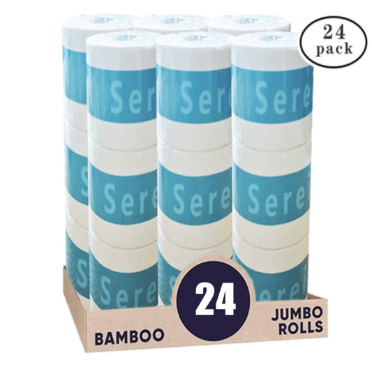 Bamboo Toilet Paper, 3-Ply, 300 Sheets per Roll, 24-Roll Pack