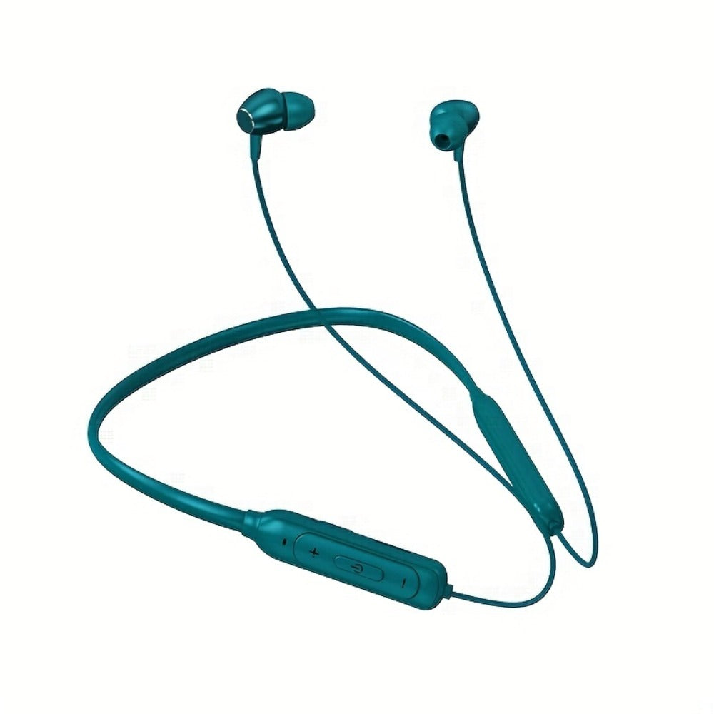 Neckband Magnetic Wireless Earbuds 20H Playtime 230mAh In-Ear Noise Canceling Sports Headphones with Mic Pluggable Memory Card Long Standby for Running Gym Workout Travel