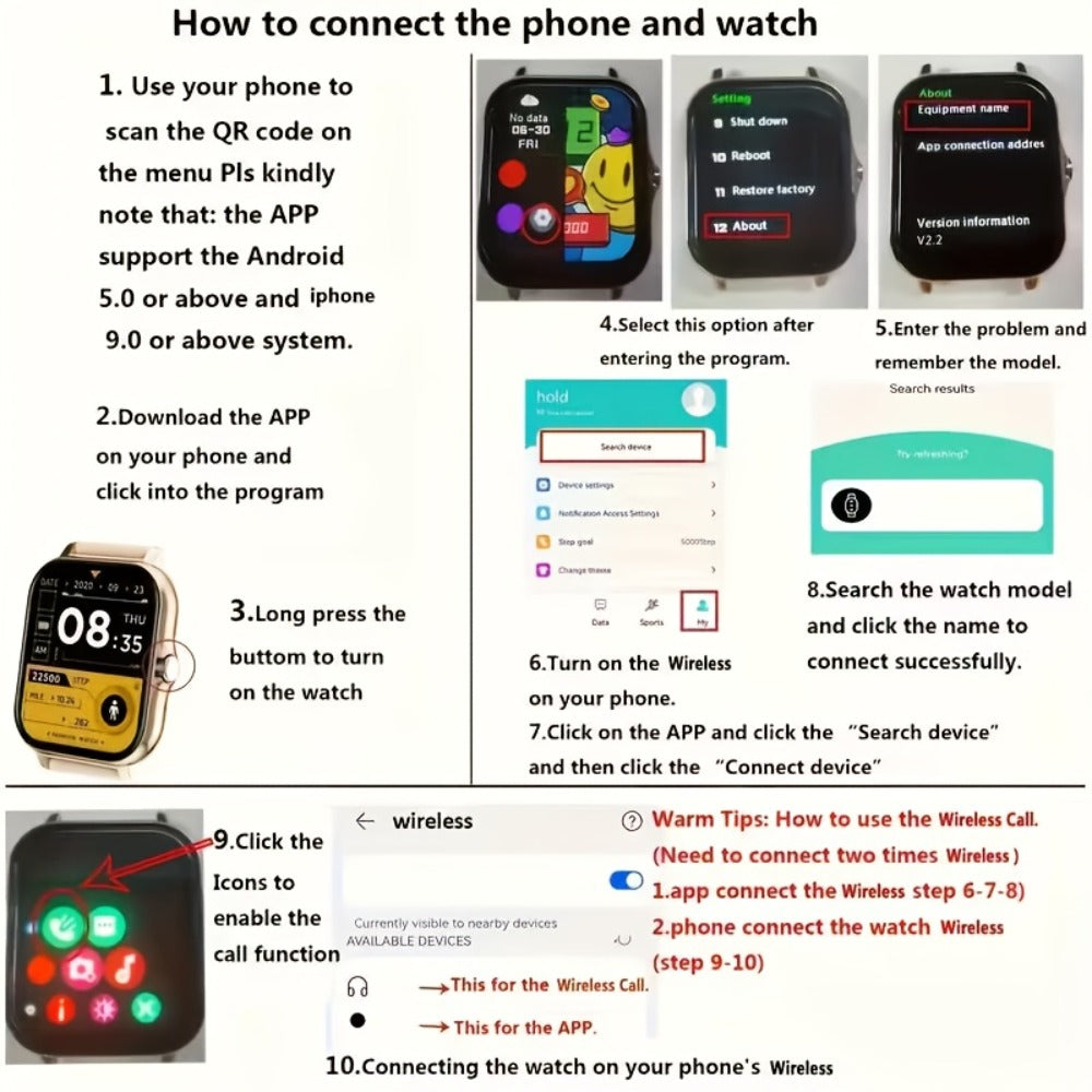 GPS Smartwatch 1.83 Inch Full Touch Screen Fitness Tracker with Calling Navigation Multi-Sport Modes Remote Camera Music Player USB Rechargeable Dual TPU Straps Men Women Android iPhone – Silver Black Pink