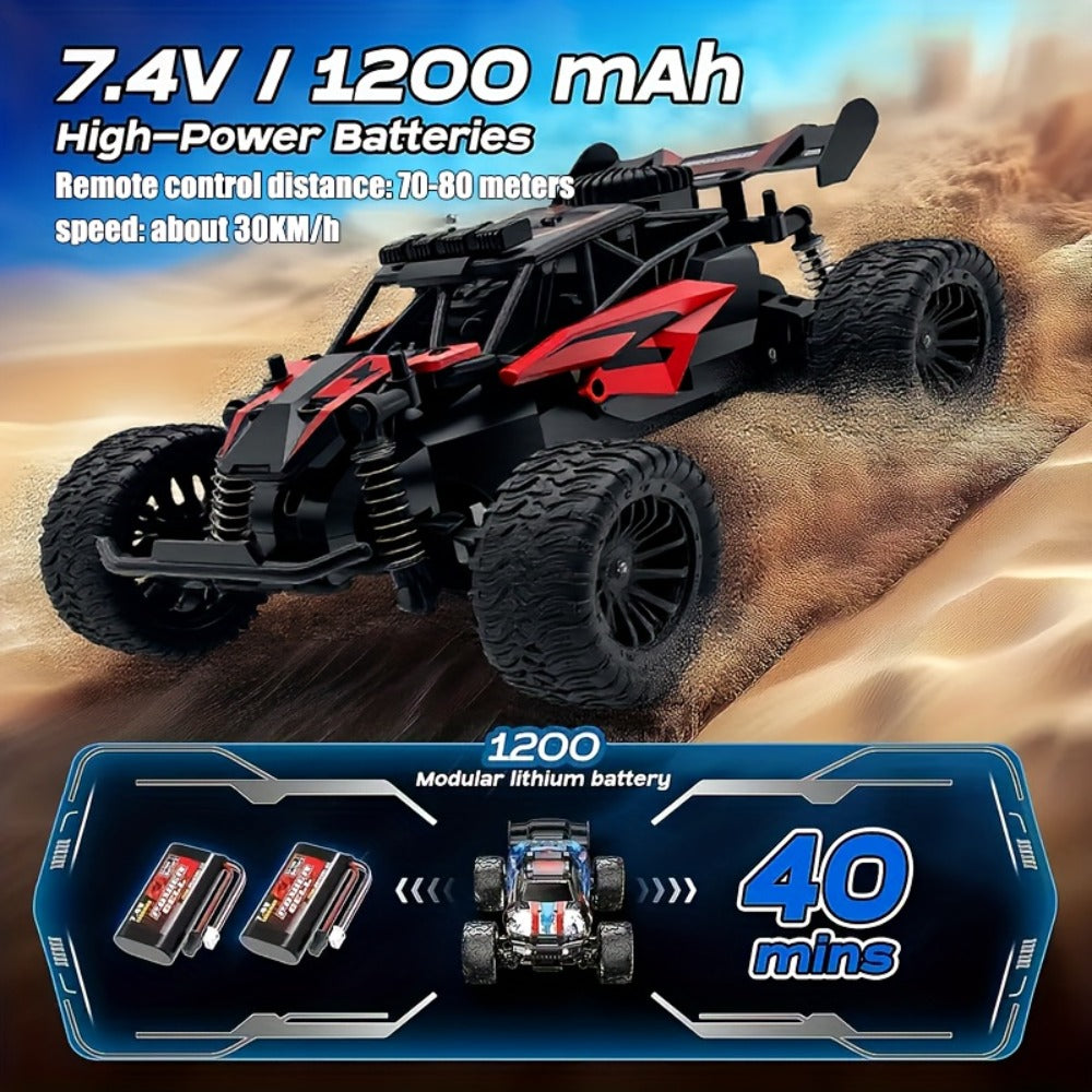 1:18 Alloy RC Monster Truck, 33 km/h with LED Lights and 2.4 GHz Control