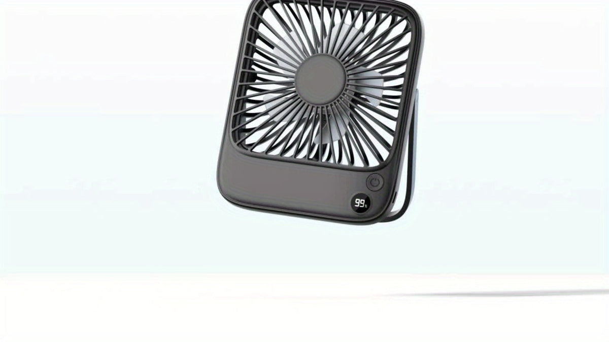 USB Desk Fan Battery Operated | 2000mAh & 5000mAh Rechargeable Mini Personal Fan, 4-Speed Adjustable, 180° Tilt & Foldable, Ultra-Quiet Strong Airflow for Office, Bedroom & Desktop Use – Black, Pink, White