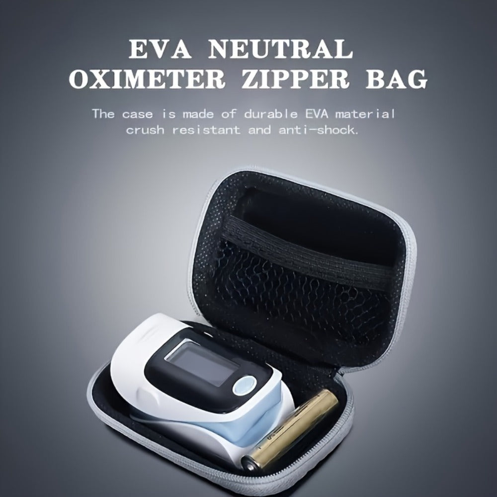 Fingertip Oximeter Case with Cleaning Rod – Hard Shell Dustproof Shockproof Travel Pouch for Pulse SpO2 Blood Oxygen Monitor | Portable Storage Bag