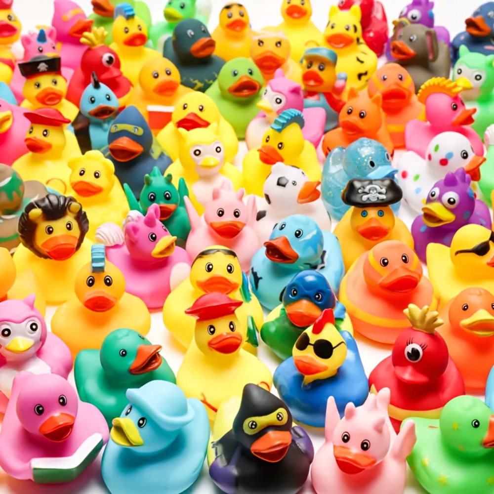 Mini Rubber Ducks Bulk Set – 2" Floating Bath Toy Variety for Kids, Cute Assorted Ducks for Bath Time, Pool Play, Birthday Parties & Jeep Duck Gifts, Fun Party Favors for Boys & Girls