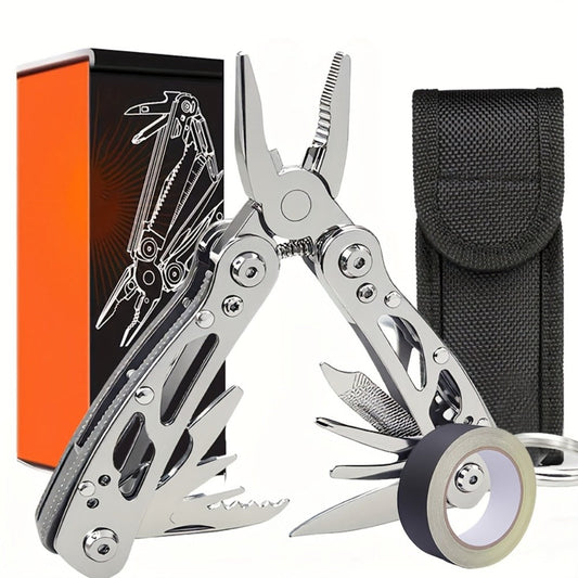 Folding Multitool Pliers, Carbon Steel with Wire Cutter and Screwdriver