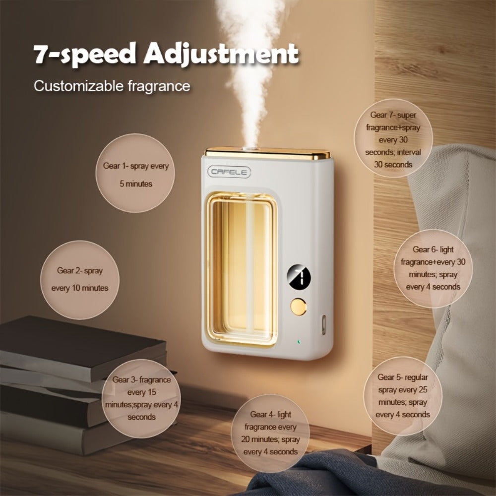 Essential Oil Diffuser for Home Bedroom – Large Capacity Ultrasonic Aroma Humidifier, 7-Level Mist, USB, Auto Shut-Off | Encounter Gardenia Hilton Shangri-La Ocean Scents | 1 or 3 Bottle Bundle
