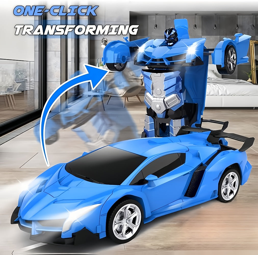 Transforming RC Robot Car, 2.4GHz One-Button Stunt Toy
