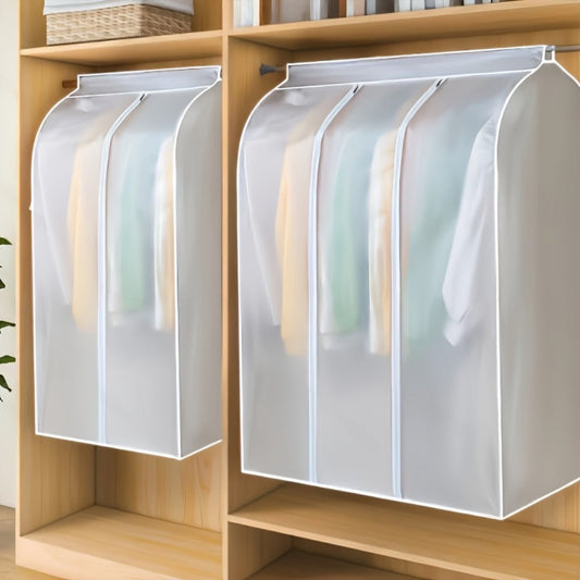 Garment Bag in Translucent PEVA for Hanging Coats, Dresses and Suits